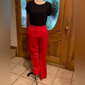 Orly Collection Red pants with pockets size large EUC